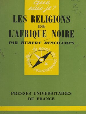 cover image of Les religions de l'Afrique noire